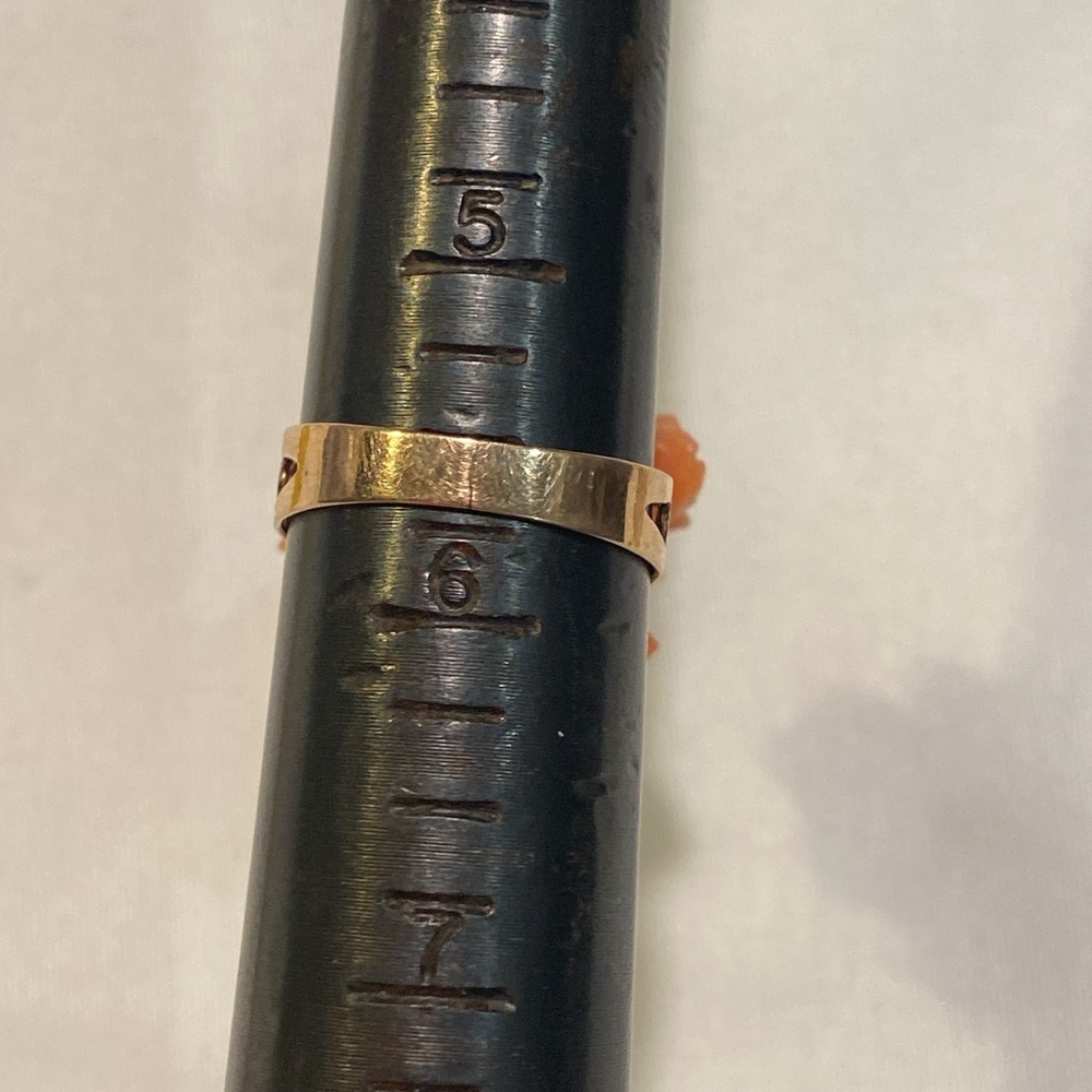 Vintage solid 14k yellow gold angel skin coral floral bouquet cluster ring. - Picture 6 of 9